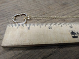 Vtg 925 Sterling Vermeil Open Heart Necklace 17 Inch Very Nice!