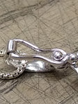 Vtg 925 Sterling and Garnet Crucifix Necklace 18 Inch Stunning!