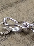 Vtg 925 Sterling and Garnet Crucifix Necklace 18 Inch Stunning!