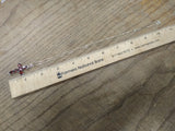 Vtg 925 Sterling and Garnet Crucifix Necklace 18 Inch Stunning!
