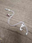 Vtg 925 Sterling Silver 7 Inch Charm Bracelet w/Cheerleader and Ladybug Charms!