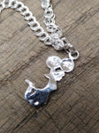 Vtg 925 Sterling Silver 7 Inch Charm Bracelet w/Cheerleader and Ladybug Charms!