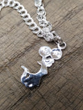 Vtg 925 Sterling Silver 7 Inch Charm Bracelet w/Cheerleader and Ladybug Charms!