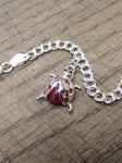Vtg 925 Sterling Silver 7 Inch Charm Bracelet w/Cheerleader and Ladybug Charms!