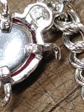 Vtg 925 Sterling Silver 7 Inch Charm Bracelet w/Cheerleader and Ladybug Charms!