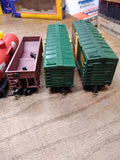 Vtg Life Like HO Train Set UP 2007 GP 38 Diesel Engine Caboose 6 Cars Box Works