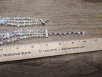 Vtg Faceted Glass Multi Strand 16+ Inch Necklace and Clip On Earring Set w/Box