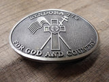 Vtg Lyndora Pa 778 American Legion Belt Buckle For God And Country Good Shape!