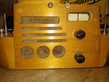 Vtg 1940's Melody Majestic Cruiser Wooden Sailing Ship Tube Radio 18 Inches long