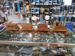 Vtg Hand Made Wooden Railroad Train Locomotive Toy with 3 Cars 40 inches Long!