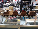 Vtg Hand Made Wooden Railroad Train Locomotive Toy with 3 Cars 40 inches Long!