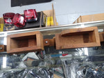 Vtg Hand Made Wooden Railroad Train Locomotive Toy with 3 Cars 40 inches Long!