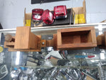 Vtg Hand Made Wooden Railroad Train Locomotive Toy with 3 Cars 40 inches Long!