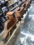 Vtg Hand Made Wooden Railroad Train Locomotive Toy with 3 Cars 40 inches Long!