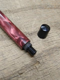 Vtg Signature Fountain Pen14K Gold Plated Nib Marbled Magenta Very Nice!