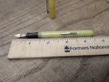 Vtg Unbranded Pocket Clip Fountain Pen With Bowl Point Nib Nice Barrel and Cap!