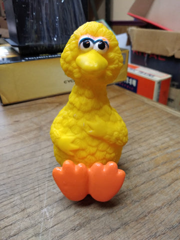 Vtg 1979 Big Bird Rubber Squeeze Squeeky Bathtub Floaty Toy Yellow Muppets 5"