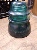 Vtg Hemingray No 42 Dark Green Emerald Glass Insulator