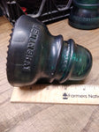 Vtg Hemingray No 40 Dark Green Emerald Glass Insulator with Bubbles and Swirls
