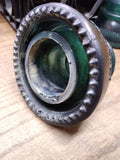 Vtg Hemingray No 40 Dark Green Emerald Glass Insulator with Bubbles and Swirls