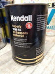Vtg 1 Quart Kendall Superb All Seasons Cardboard Motor Oil Can SAE 10W 40