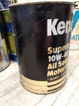Vtg 1 Quart Kendall Superb All Seasons Cardboard Motor Oil Can SAE 10W 40