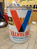 Vtg 1 Quart Ashland Valvoline Heavy Duty All Climate Carboard Oil Can 10W 20W 40