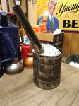 Vtg Hand Made and Soldered Oil Pitcher Funnel Pour Can 1 Quart Size