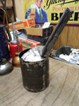 Vtg Hand Made and Soldered Oil Pitcher Funnel Pour Can 1 Quart Size