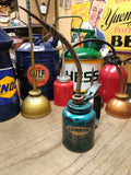 Vtg Eagle Rainbow 10 Ounce Blue Squeeze Pump Oiler Working!
