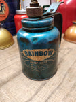 Vtg Eagle Rainbow 10 Ounce Blue Squeeze Pump Oiler Working!