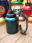Vtg Eagle Rainbow 10 Ounce Blue Squeeze Pump Oiler Working!