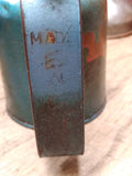 Vtg Eagle Rainbow 10 Ounce Blue Squeeze Pump Oiler Working!
