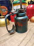Vtg Eagle Rainbow 10 Ounce Blue Squeeze Pump Oiler Working!