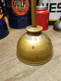 Vtg Eagle Thumb Hand Oiler Gold Made in The USA Working!