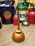 Vtg Thumb Hand Oiler Gold Made in Japan Working!