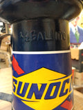 Vtg 1 Half Gallon Blue Sunoco Label Pour Spout Funnel Oil Can