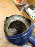 Vtg 1 Half Gallon Blue Sunoco Label Pour Spout Funnel Oil Can