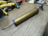 Vtg Brass 15 Inch Grease Gun Tool Automobile Farm Tractor Motorcycle Machinery