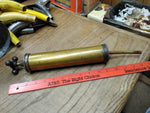 Vtg Brass 15 Inch Grease Gun Tool Automobile Farm Tractor Motorcycle Machinery