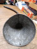 Vtg Service Station Galvanized Metal Oil Funnel Gooseneck Flex Hose Primitive