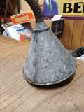 Vtg Service Station Galvanized Metal Oil Funnel Gooseneck Flex Hose Primitive