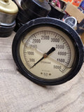 Vtg Marshalltown Stedigage 0-5000 PSI Oil Filled Pressure Gauge 4"