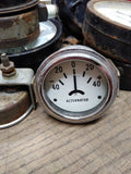 Vtg Stewart Warner #819834 White Dial 2.25" Alternator Amperes Gauge 40 Amps