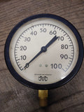 Vtg Marshalltown Bronze Movement 0-100 PSI Pressure Gauge 4.75" Steampunk