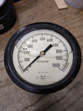 Vtg Marshalltown Stedigage 0-1000 PSI Oil Filled Pressure Gauge 4"