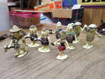 Vtg 8 Piece Flintstones Hand Painted Figures Hanna Barbara Productions 2+ Inches