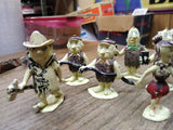 Vtg 8 Piece Flintstones Hand Painted Figures Hanna Barbara Productions 2+ Inches