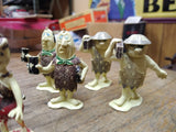 Vtg 8 Piece Flintstones Hand Painted Figures Hanna Barbara Productions 2+ Inches