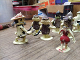 Vtg 8 Piece Flintstones Hand Painted Figures Hanna Barbara Productions 2+ Inches